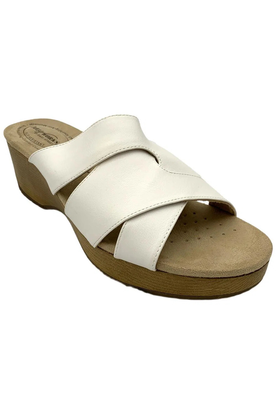 Easy Works Women's Ren Sandal White - Extra Wide